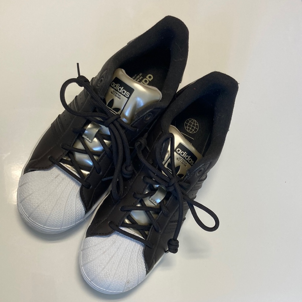 Adidas Black and White Classic Canvas Sneakers